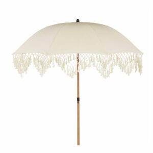 Sombrilla de flecos manila