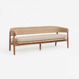 Sofá triple de madera