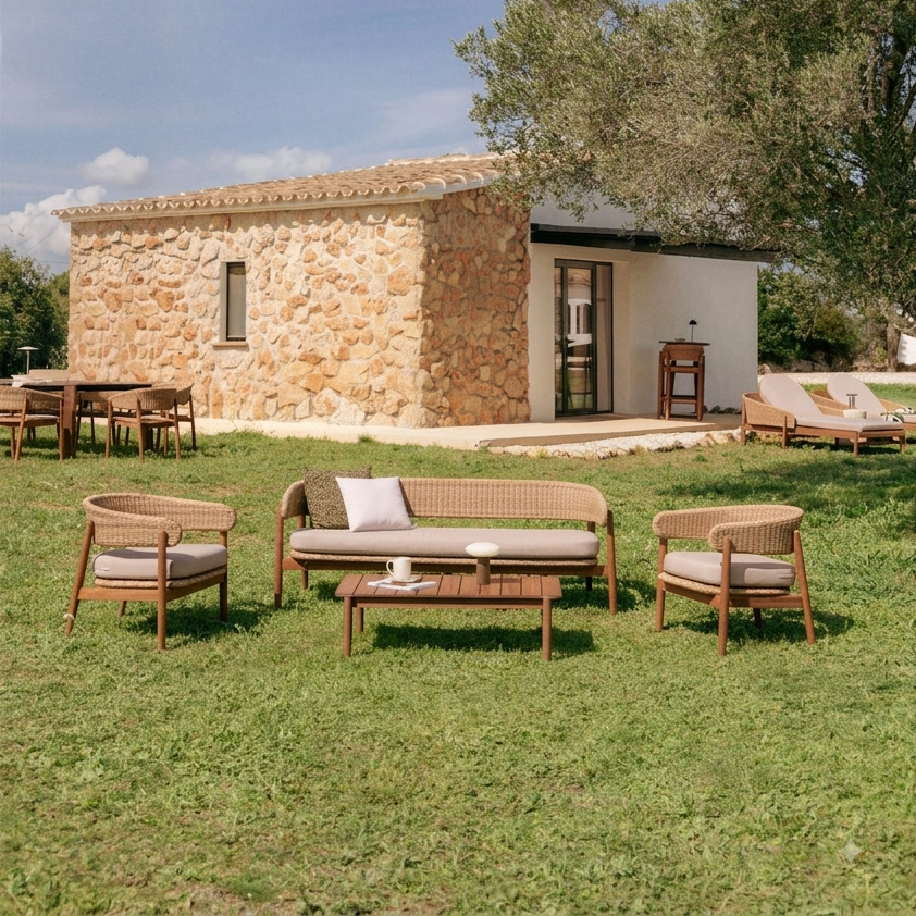 Mesa de chill out de madera rectangular - Imagen 2