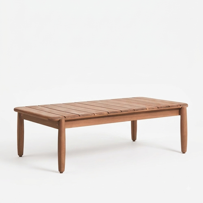 Mesa de chill out de madera rectangular